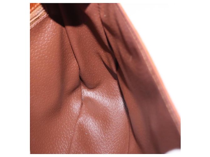 Céline Borsa a tracolla CELINE in pelle marrone e oro Auth 197663V D'oro - vista 19