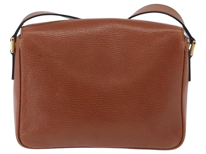 Céline Borsa a tracolla CELINE in pelle marrone e oro Auth 197663V D'oro - vista 2