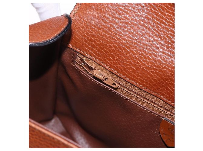 Céline Borsa a tracolla CELINE in pelle marrone e oro Auth 197663V D'oro - vista 21