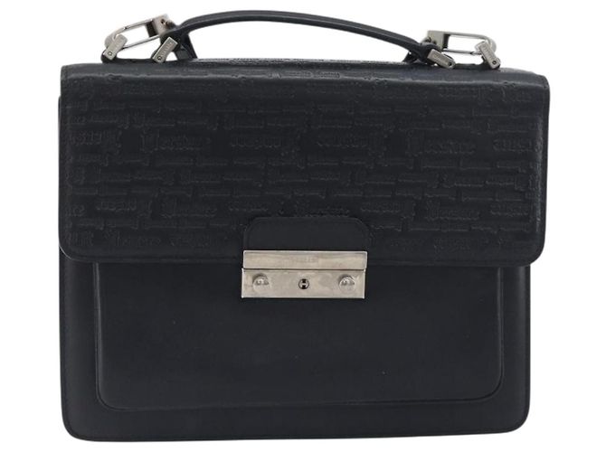 Borsa a mano VERSACE in pelle 2way Nero Argento Auth BA14829 - vista 13