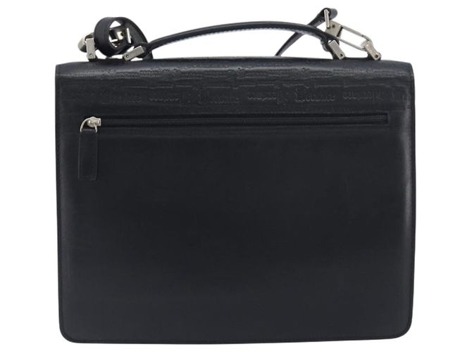 Borsa a mano VERSACE in pelle 2way Nero Argento Auth BA14829 - vista 2