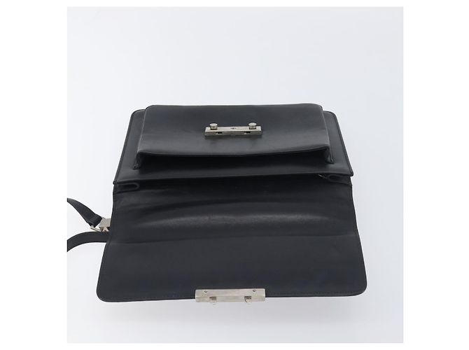 Borsa a mano VERSACE in pelle 2way Nero Argento Auth BA14829 - vista 20