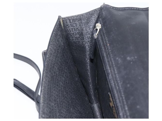 Borsa a mano VERSACE in pelle 2way Nero Argento Auth BA14829 - vista 23