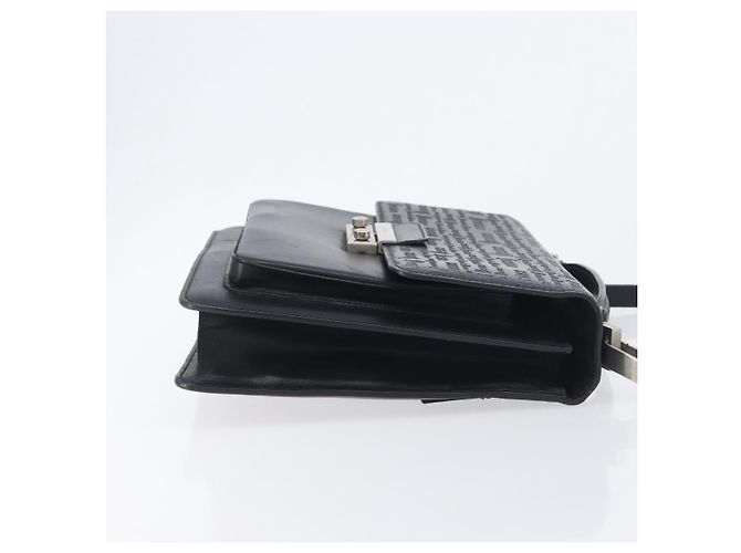 Borsa a mano VERSACE in pelle 2way Nero Argento Auth BA14829 - vista 3
