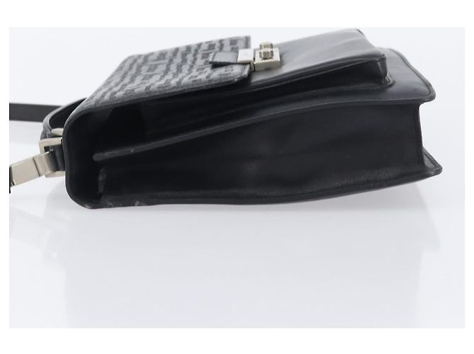 Borsa a mano VERSACE in pelle 2way Nero Argento Auth BA14829 - vista 4