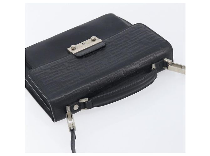 Borsa a mano VERSACE in pelle 2way Nero Argento Auth BA14829 - vista 6