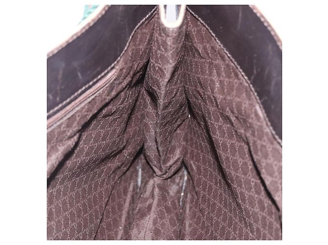 Borsa a tracolla GUCCI Web Sherry Line Canvas Beige Silver 001 4321 Auth 199680A Argento - vista 17