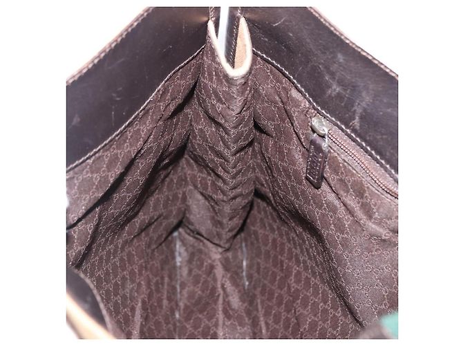 Borsa a tracolla GUCCI Web Sherry Line Canvas Beige Silver 001 4321 Auth 199680A Argento - vista 18