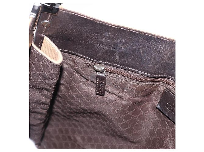 Borsa a tracolla GUCCI Web Sherry Line Canvas Beige Silver 001 4321 Auth 199680A Argento - vista 19