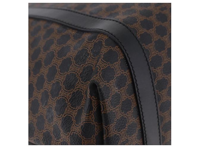 Céline Borsa a tracolla CELINE Macadam Canvas PVC Leather Black Gold Auth 197880V Nero D'oro - vista 16