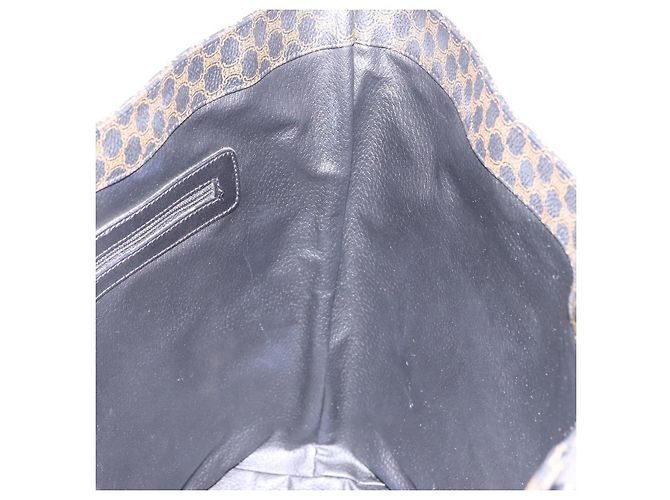 Céline Borsa a tracolla CELINE Macadam Canvas PVC Leather Black Gold Auth 197880V Nero D'oro - vista 20