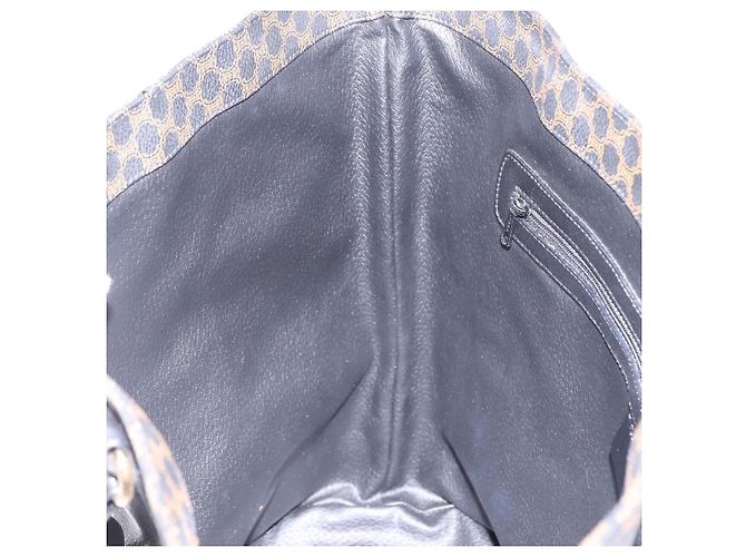 Céline Borsa a tracolla CELINE Macadam Canvas PVC Leather Black Gold Auth 197880V Nero D'oro - vista 21