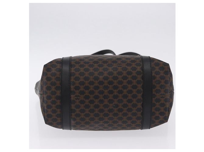 Céline Borsa a tracolla CELINE Macadam Canvas PVC Leather Black Gold Auth 197880V Nero D'oro - vista 5