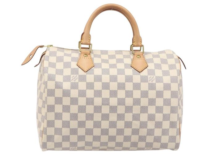 Borsa a mano LOUIS VUITTON Damier Azur Speedy 30 N41533 LV Auth 196914SAV - vista 2