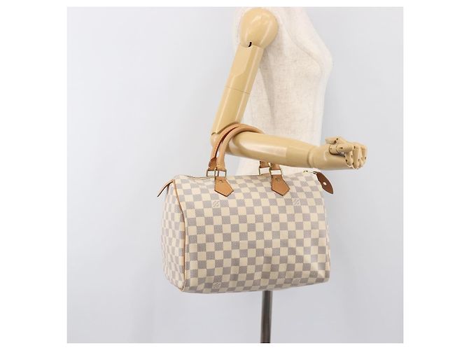 Borsa a mano LOUIS VUITTON Damier Azur Speedy 30 N41533 LV Auth 196914SAV - vista 23