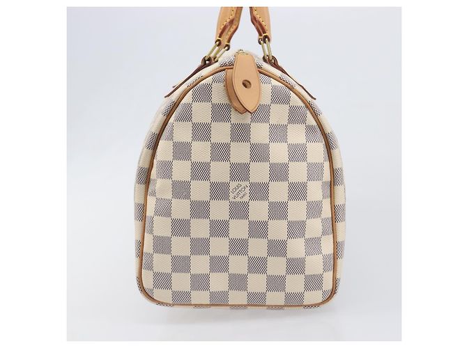Borsa a mano LOUIS VUITTON Damier Azur Speedy 30 N41533 LV Auth 196914SAV - vista 4