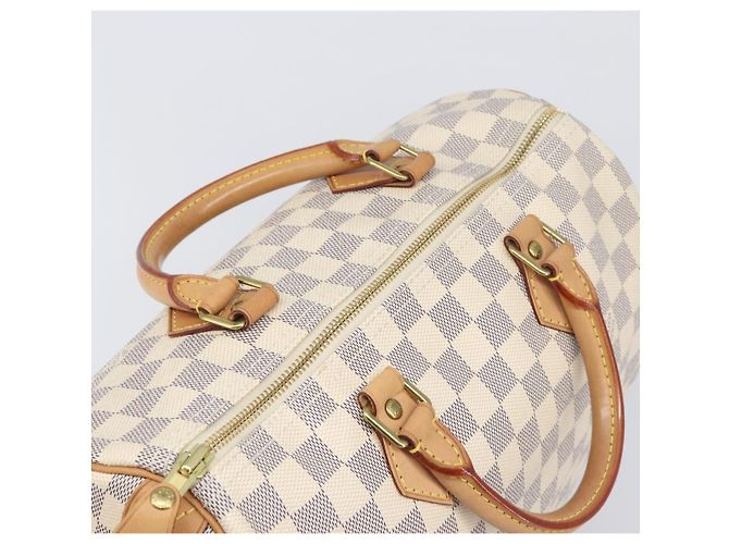 Borsa a mano LOUIS VUITTON Damier Azur Speedy 30 N41533 LV Auth 196914SAV - vista 6