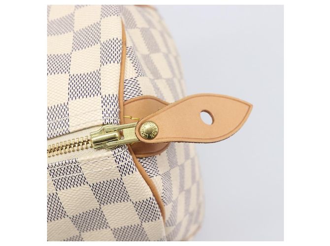 Borsa a mano LOUIS VUITTON Damier Azur Speedy 30 N41533 LV Auth 196914SAV - vista 9