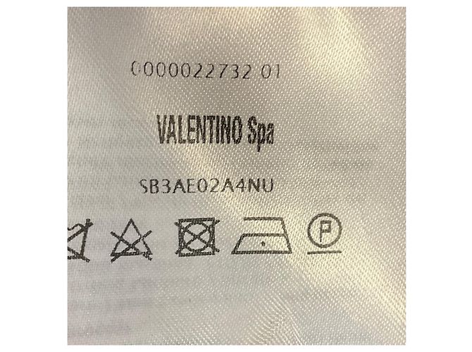 Valentino Garavani Blusa de seda Valentino Black / Red Logo Print Negro - vista 5