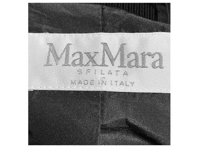 Giacca in velluto Max Mara Sfilata nera con perline, nappe e zip frontale Nero - vista 4