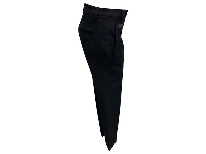 Pantalones de lana azul marino Brunello Cucinelli con Monili - vista 2