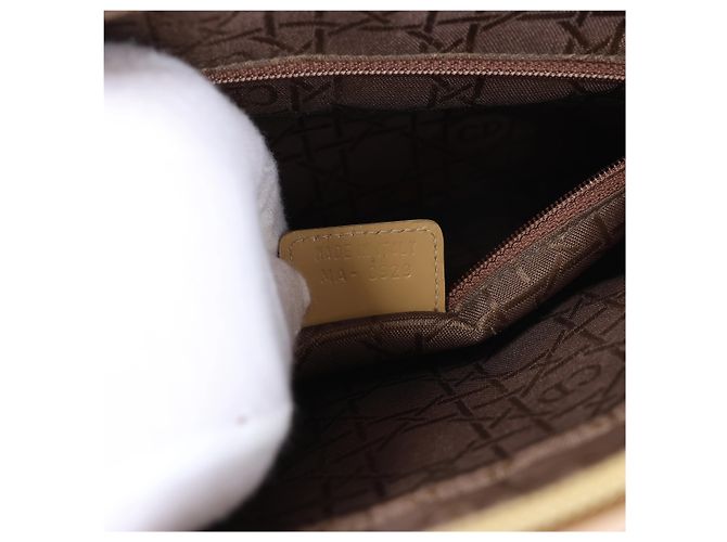 Borsa Christian Dior Lady Dior in pelle x canvas beige - vista 15