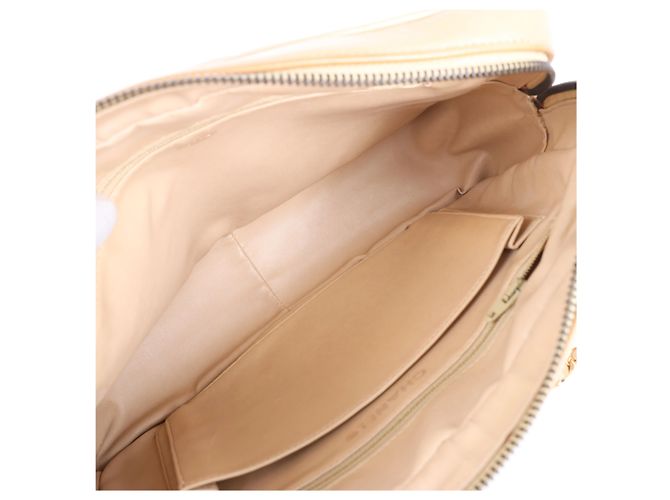Timeless Borsa a tracolla con catena in pelle Chevron Chanel in Beige - vista 9