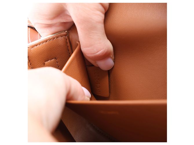 Céline Borsa a tracolla Celine Triomphe Claude in PVC e pelle Beige - vista 12