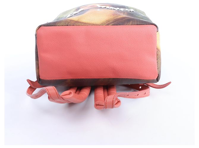 Zaino Louis Vuitton x Jeff Koons Masters Collection Da Vinci Palm Springs PM in Rosa x Verde M43375 - vista 10