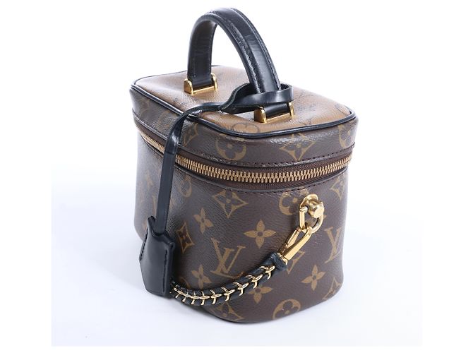 Borsa a tracolla Louis Vuitton Vanity NV PM Monogram Reverse in marrone M45165 - vista 2