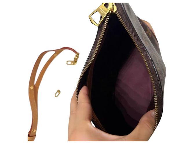 Borsa Louis Vuitton Boulogne PM Monogram Marrone Monogramma - vista 15