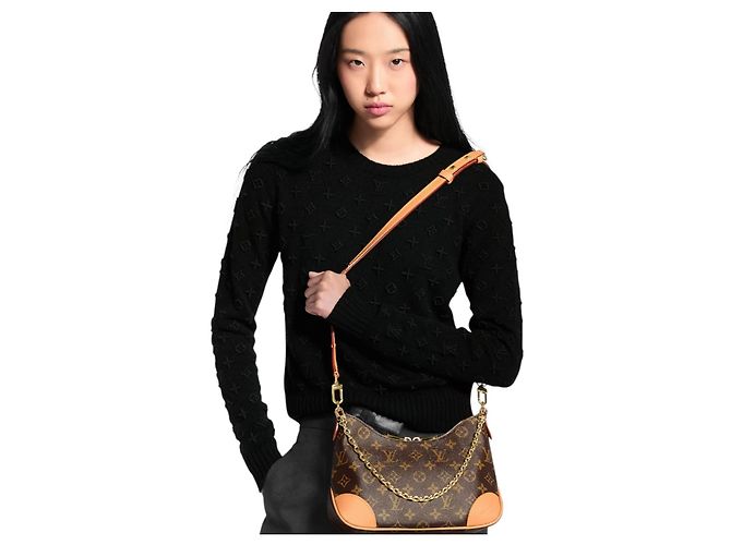 Borsa Louis Vuitton Boulogne PM Monogram Marrone Monogramma - vista 3