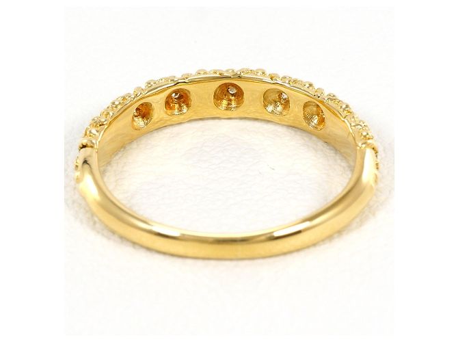 Autre Marque Ringband aus 18K Gelbgold mit Diamant Golden - Ansicht 3