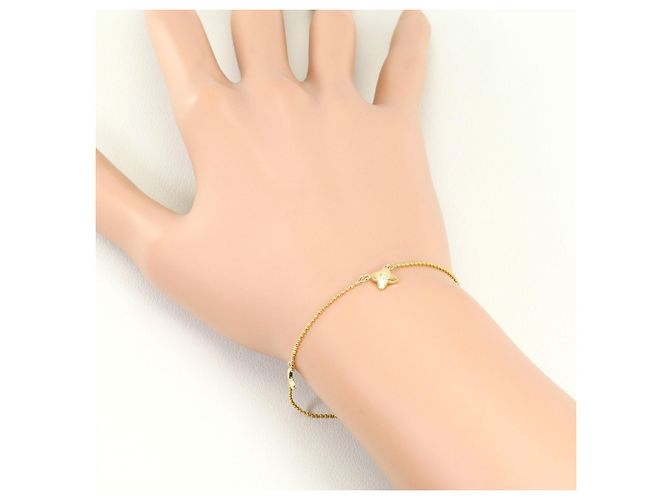 Autre Marque Bracciale con charm in oro giallo 18K con diamante D'oro - vista 3