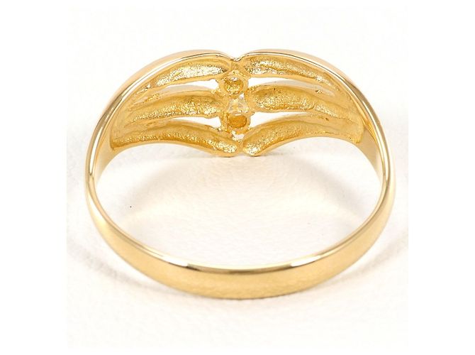 Autre Marque Anello fede in oro giallo 18K e diamanti D'oro - vista 3