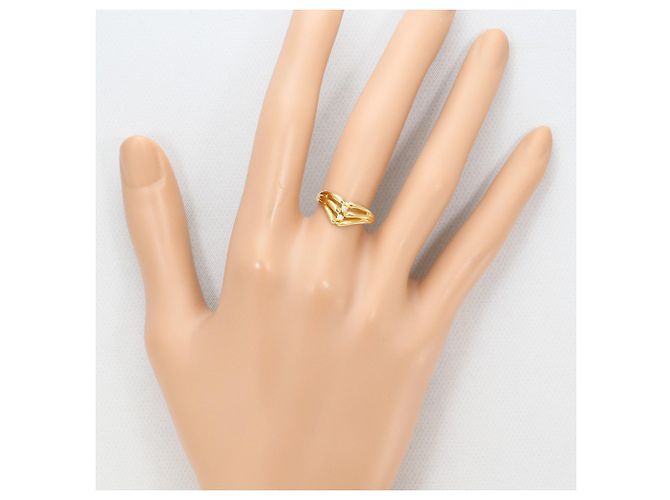 Autre Marque Anello fede in oro giallo 18K e diamanti D'oro - vista 5