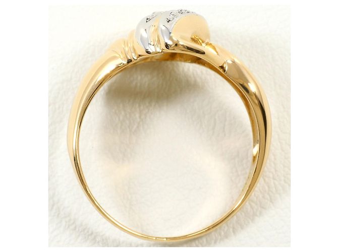 Autre Marque Ehering aus Platin und Gelbgold mit Diamant Golden - Ansicht 2