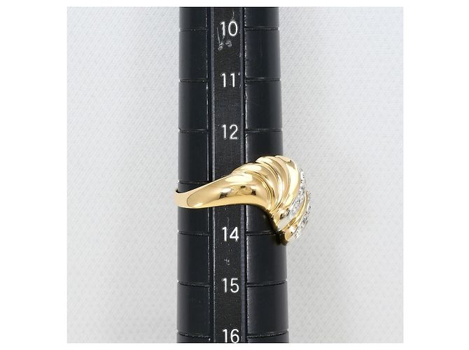 Autre Marque Ehering aus Platin und Gelbgold mit Diamant Golden - Ansicht 7