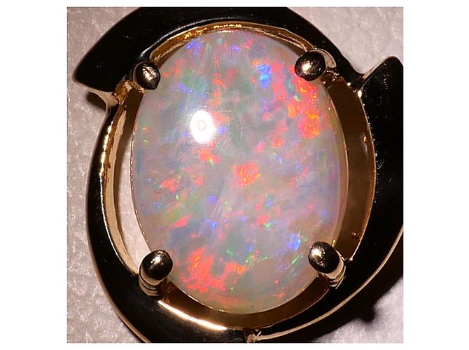 Autre Marque Collana in oro giallo 14K con opale D'oro - vista 2