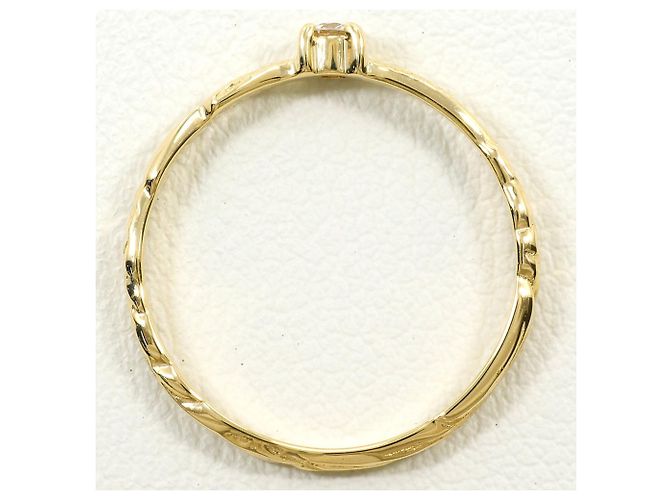 Autre Marque Ringband aus 14K Gelbgold mit Diamant Golden - Ansicht 2