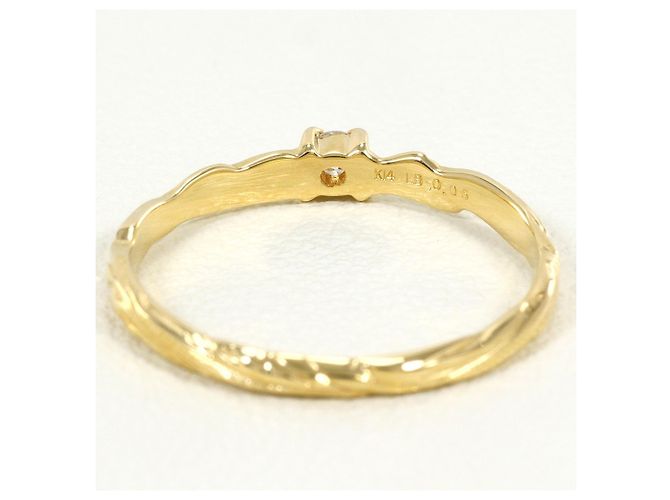 Autre Marque Ringband aus 14K Gelbgold mit Diamant Golden - Ansicht 3