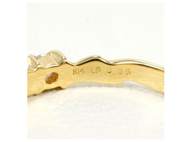 Autre Marque Ringband aus 14K Gelbgold mit Diamant Golden - Ansicht 4