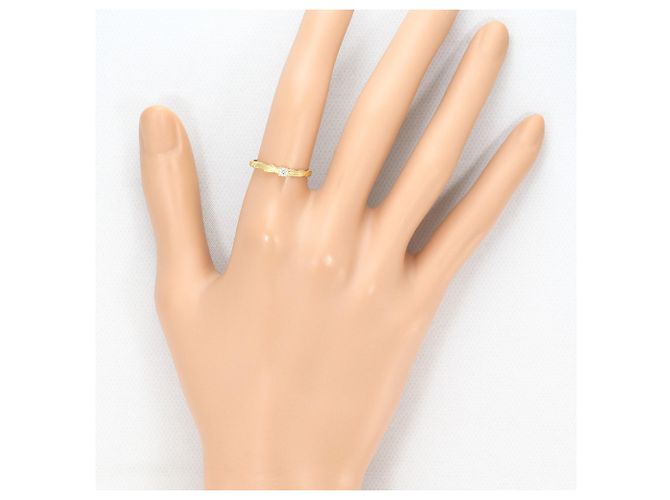 Autre Marque Ringband aus 14K Gelbgold mit Diamant Golden - Ansicht 5