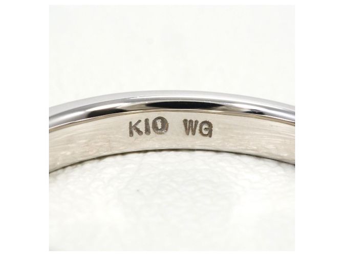 Autre Marque Anillo alianza de oro blanco con diamante Dorado - vista 4