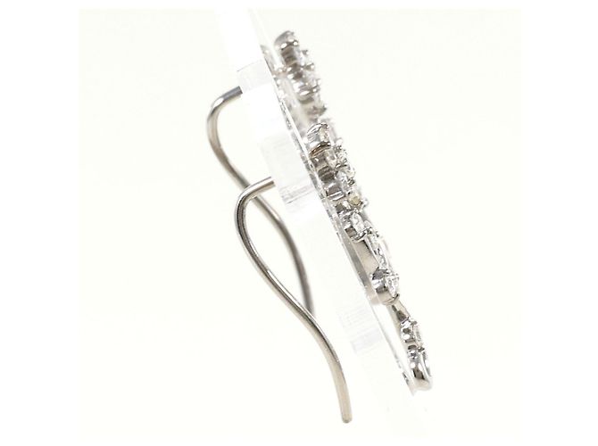 Autre Marque Eleganti orecchini a goccia in oro bianco 18K con diamanti D'oro - vista 2