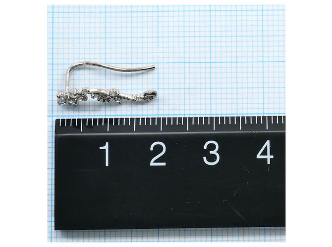Autre Marque Eleganti orecchini a goccia in oro bianco 18K con diamanti D'oro - vista 3