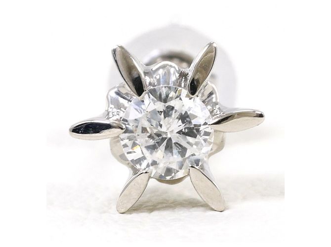Autre Marque Platin-Stecker mit Diamant - Ansicht 2