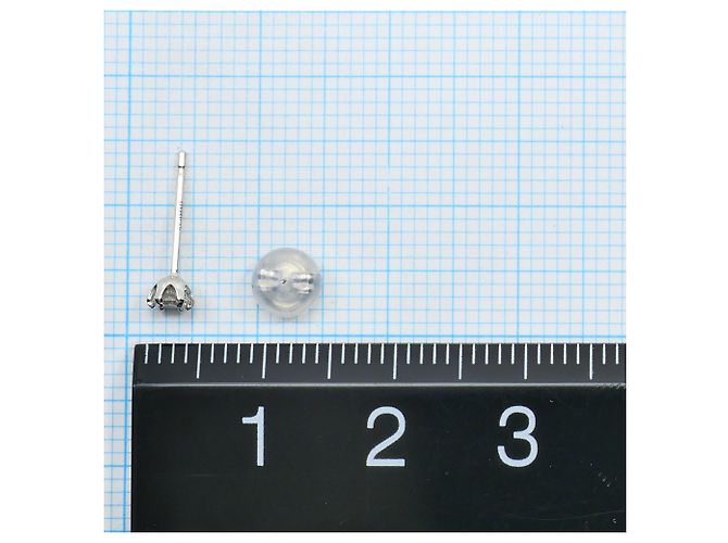 Autre Marque Gebrauchte PT900 Platin-Stecker mit Diamant - Ansicht 3
