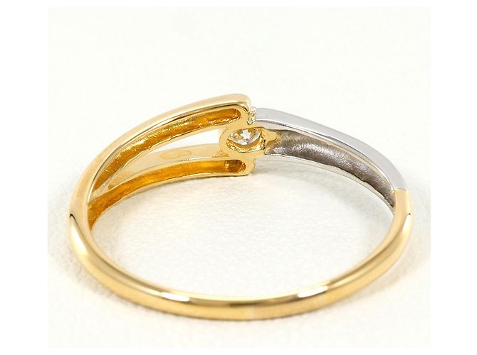 Autre Marque Anello fede in platino e oro giallo D'oro - vista 3