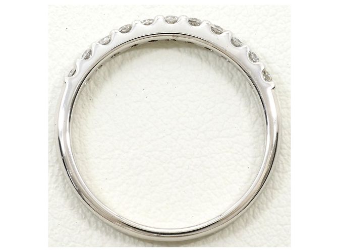 Autre Marque Anel aliança em ouro branco 18K com diamante Dourado - vista 2